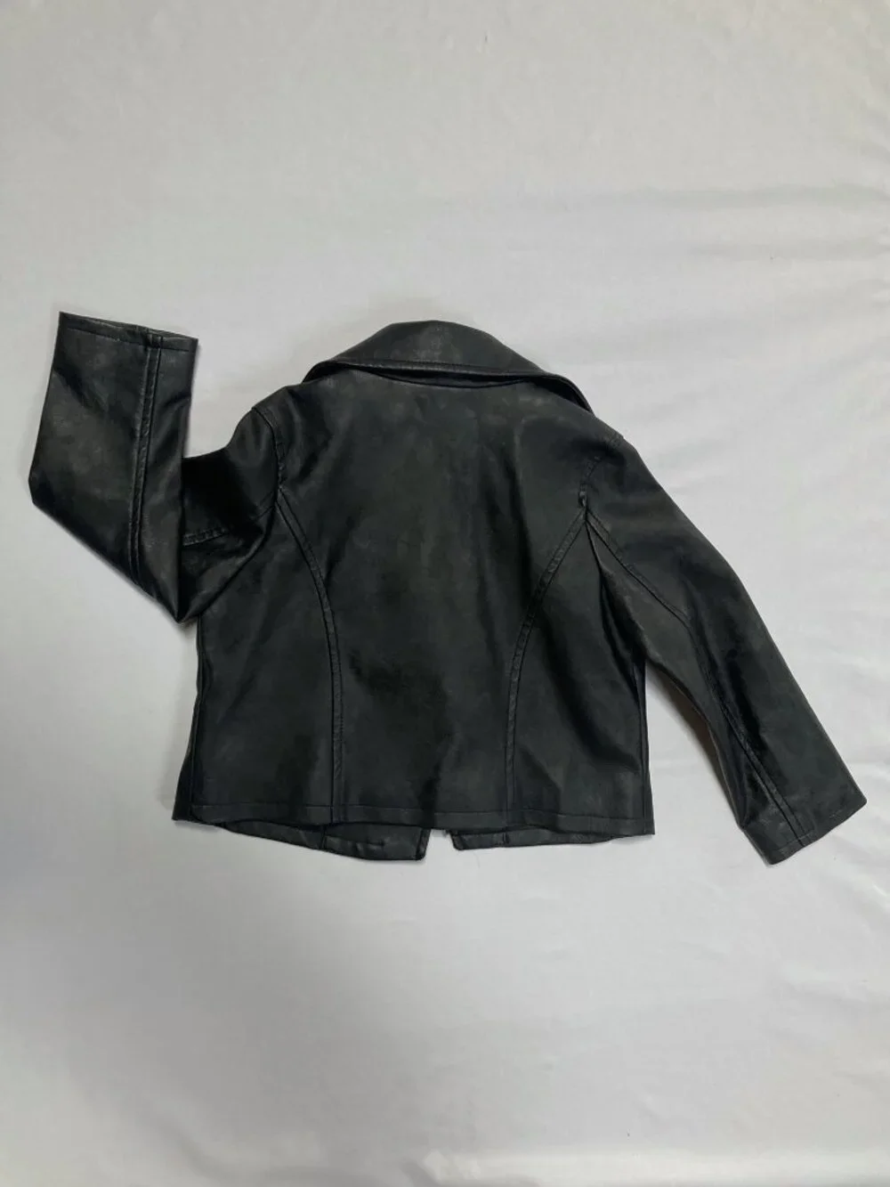 GAP Baby, Faux Leather Moto Jacket, Black, 3 years, Zip-Up 🖤🧥 Vegan, Rock Star